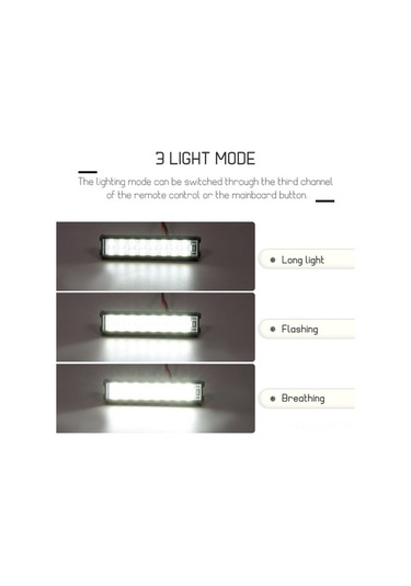 Flybuy 55mm 16 Led Metal Far Barı - 3 Işık Modu - Traxxas, Tamiya, Axial Uyumlu Rc Araba Işık Çubuğu