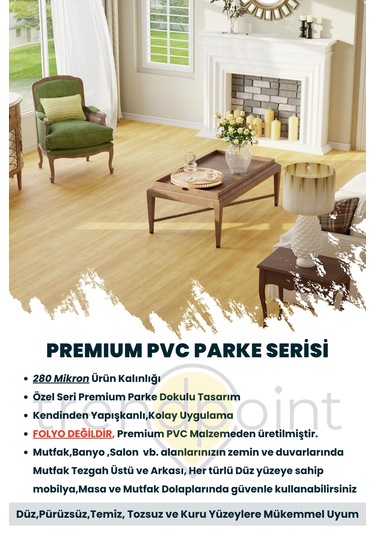 Trendpoint Kendinden Yapışkanlı 60cm 100cm Parke Görünümlü Premium Zemin Duvar Kağıdı Dolap Kaplama