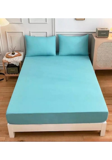 Ranforce Kumaştan Mint Renkli Tek Kişilik Çarşaf Takımı