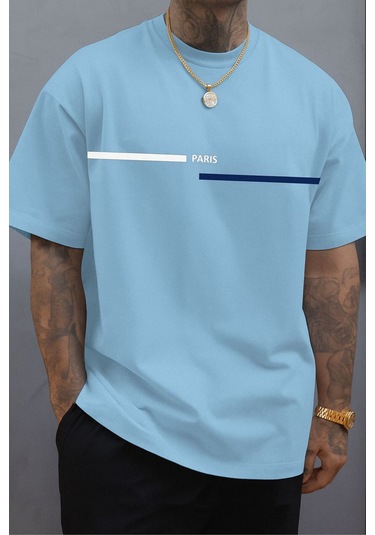 Paris Baskılı Unisex Tshırt Çok Renkli