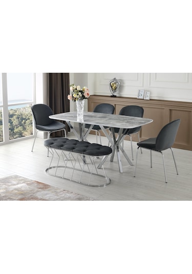 Royal High Gloss Yemek Masası 90 160 Cm 001