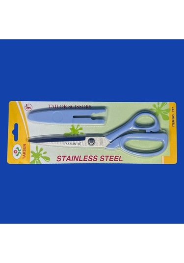 Taksun Makas Plastik Saplı 777 9" 23 Cm Mavi