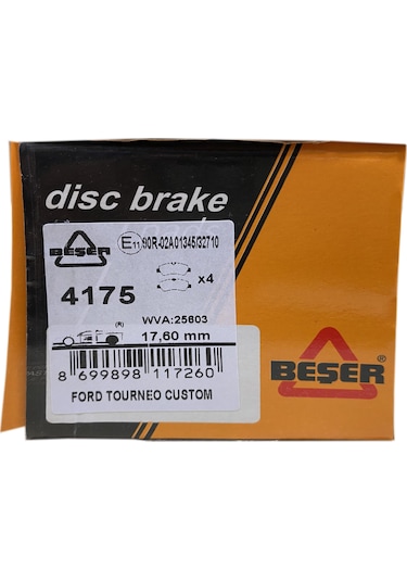 Beşer 4175 Arka Fren Balatası Tourneo Custom-Otobus-Transit Custo