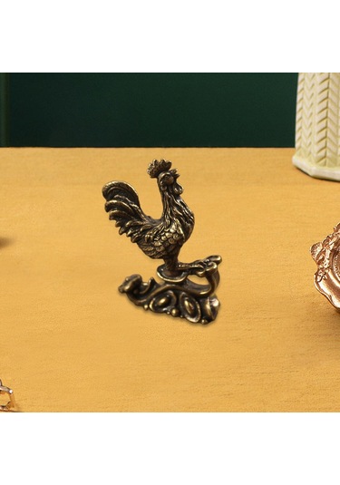 Suntek Magideal Tavuk Heykelcik Çin Horoz Heykeli Mağaza Bakır-rengi