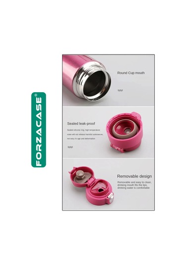 Forzacase Paslanmaz Çelik Termos Matara - Fc432 Fuşya 400 ML