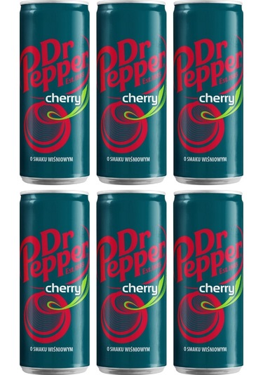 Dr Pepper Cherry Karışık Aromalı Gazlı İçecek 6 x 330 ML