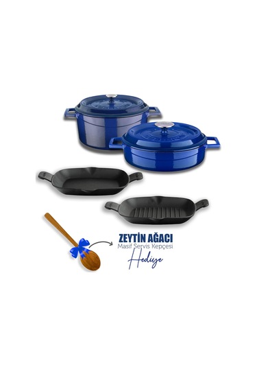 Lava Döküm 5x Trendy Serisi Döküm Demir Tencere Tava Çeyiz Seti 001