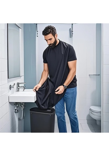 Hightower Siyah Erkek Sakal Önlüğü Yüksek Kalite Yapışmaz Tüy Tuzak 2 Emme Kupası