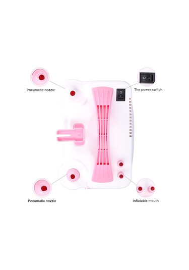 Symbee Ev Ve Parti Kullanıma Uygun 600w Hızlı Balon Şişirici, İki Ağızlı Elektrikli Pompa, 220v Avrupa Standartı, Pembe-beyaz