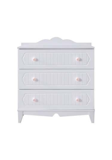 Şifonyer, Flower 3 Çekmeceli Şifonyer - Pembe