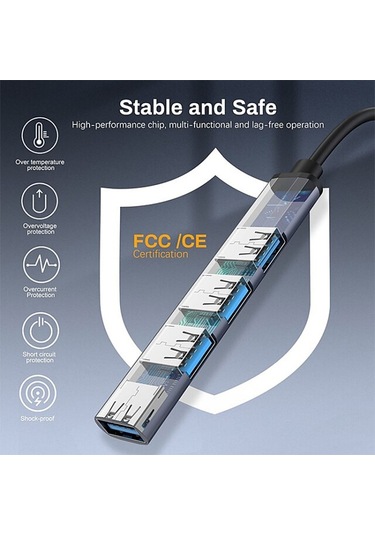 809-a 6'sı 1 Arada Usb+tip-c - Usb Hub Adaptörü Diğer