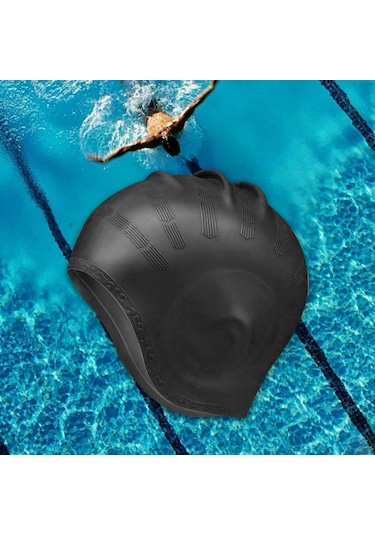 Suntek Yüzme Kap Kaymaz Yumuşak Silikon Yüzmek Kadın Siyah