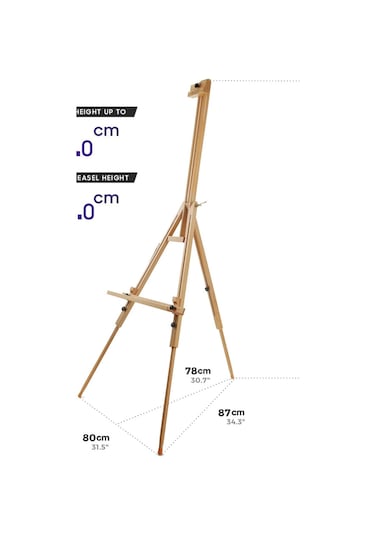 Mm Ağır Tripod Şövale H.d. - Kayın
