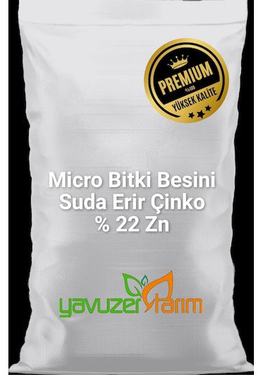 Micro Element Bitki Besini Suda Erir Çinko Gübre % 22 Zn 1kg