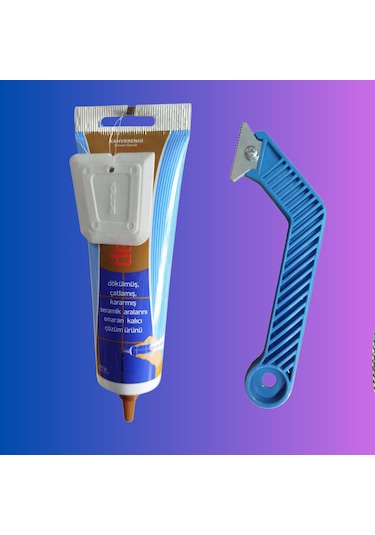 2'li Set Fayans Arası Kahverengi Hazır Derz Dolgusu + Kazıyıcı