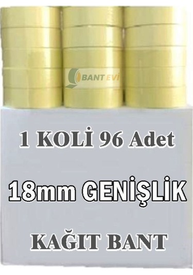 Maskeleme Bandı 96 Adet 18Mm Kağıt Boya Bantı