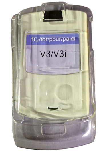 Motorola V3 İ Uyumlu Telefon Koruyucu Şeffaf Mika Kapak -