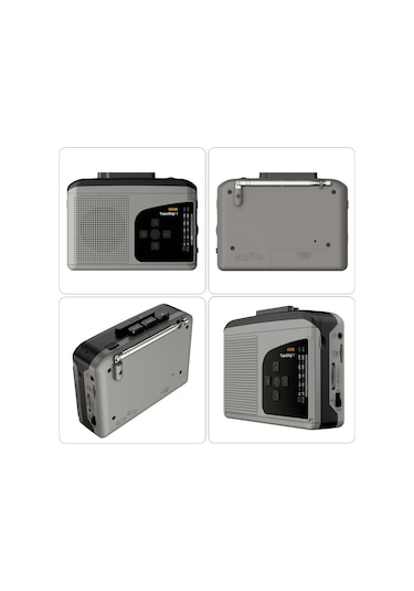 Ezcap-234 Kaset Teyp Oynatıcı Taşınabilir Am - Fm Radyo - Gri - Siyah