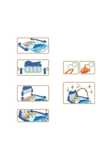 Babycim Balina Piyanolu Oyun Halısı 7693609913289