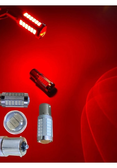 2 Adet12v 93 Led Tek Duy Turuncu Mercekli 33 Ledli Ampul