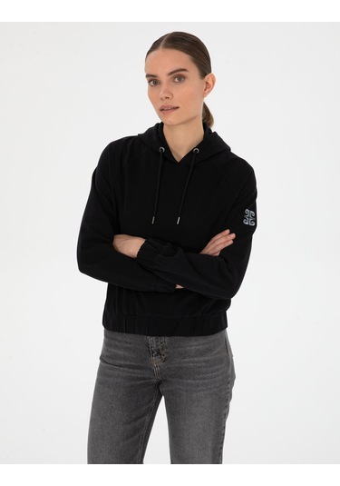 Pierre Cardin Kadın Siyah Sweatshirt 50312020-vr046 Siyah