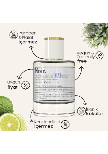 K2 Kadın Edp Parfüm 50 Ml 9% Amber - Çiçeksi