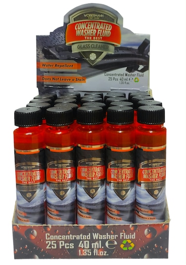 Wöbermann Oto Konsantre Cam Suyu Temizleme Sabunu (Özel Kutusunda) 25 x 40 ML