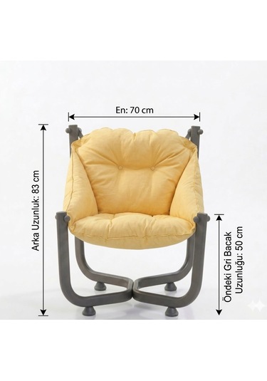 Missidea Standart Elit Relax Sarı Koltuk