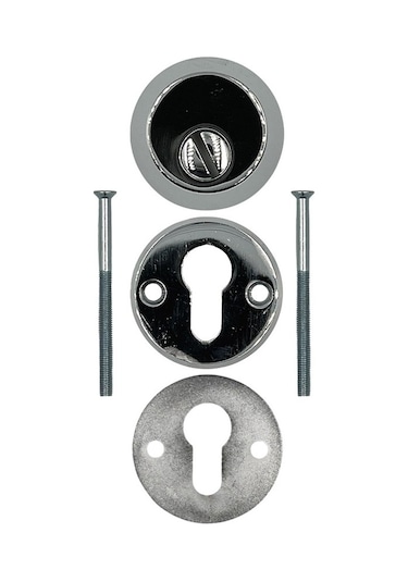 00 K Çelik Kapı Kilidi Silindir Rozeti-blisterli-krom