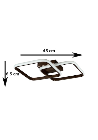 Kira Kahve Rengi Salon Mutfak Hol Beyaz Led 2 Li Avize Kahve Rengi