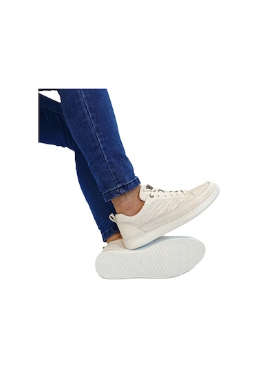 Voyager M012 Beyaz Hakiki Yumuşak Deri Erkek Ayakkabı Beyaz