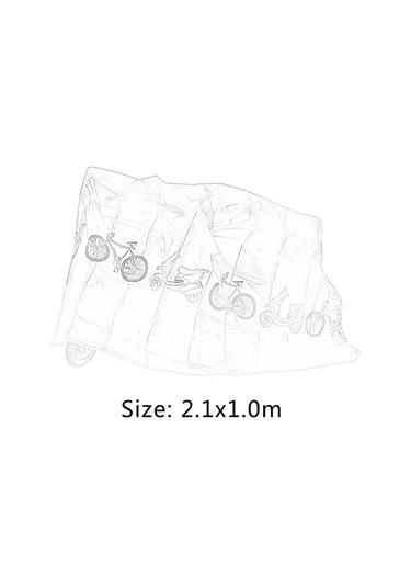 Su Geçirmez Bisiklet Koruma Örtüsü Brandası 110 x 200 CM Gri