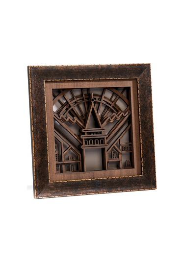 Galata ArtDeco Kahverengi Ahşap Duvar Panosu