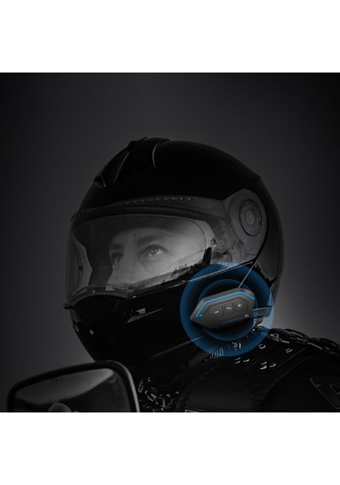 Vkemall X6 Kask Bluetooth Kulaklık Motosiklet Kask Kulaklığı Bluetooth 5.0 Motosiklet İnterkom Kulaklığı Siyah Yumuşak Kablolu Mikrofon