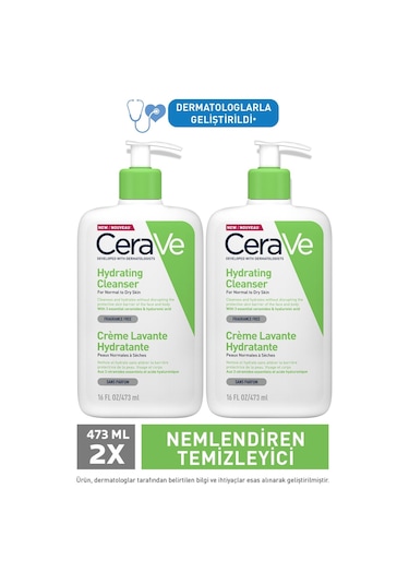 Cerave Nemlendiren Temizleyici 473 Ml 2 Adet