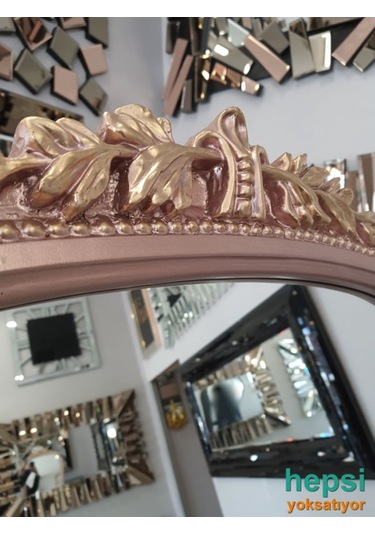 Matmazel Model Rose Gold Altın Renk Varaklı Ayaklı Boy Aynası
