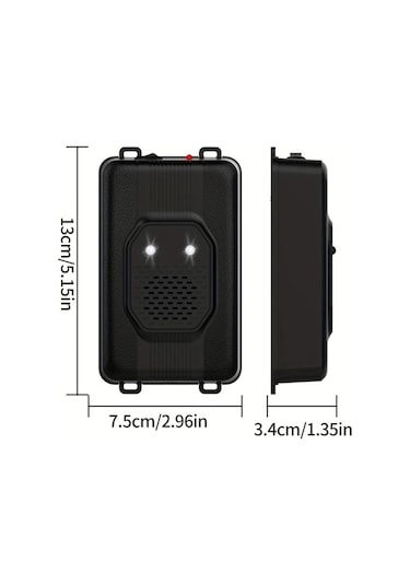 Motion003 Taşınabilir Ultrasonik Böcek Kovucu Siyah 3ü 1 Arada Dc Güçlü İç Dış Mekan Böcek Kemirgen Kovucu Pil Gerektirmez