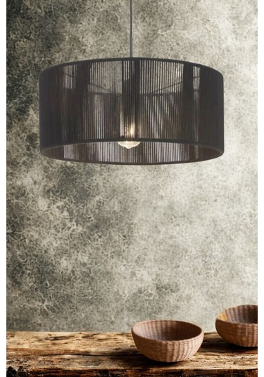 Dekoratif Sarkıt Avize Lambader Başlığı Siyah Siyah