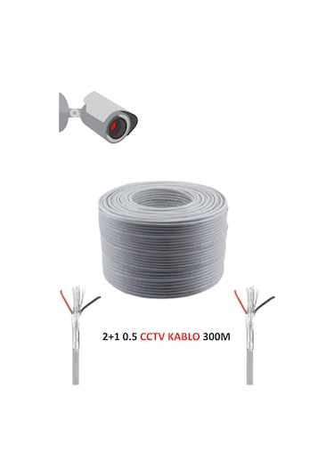 Fury Cctv Kablo Güvenlik Kamera Kablosu 2+1 0.50mm 300m Metre