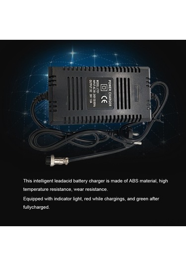 Moly 24v Akıllı Kurşun Asit Şarj Cihazı - 14ah Altı Pil İçin - 1.6-2.0a Çıkış - Sıcaklık Dayanıklı Abs - Led Gösterge Işığı