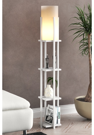 Retohome Beyaz Rafli Lambader 4002