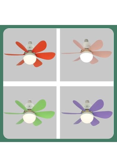 Gajeena Ev Odası Çocuk Odası Led Fan Lambası 40w Remsi Kontrol, Sürekli Işık Ayarı, Zamanlayıcı, 3 Renk Tonu Seçenekli