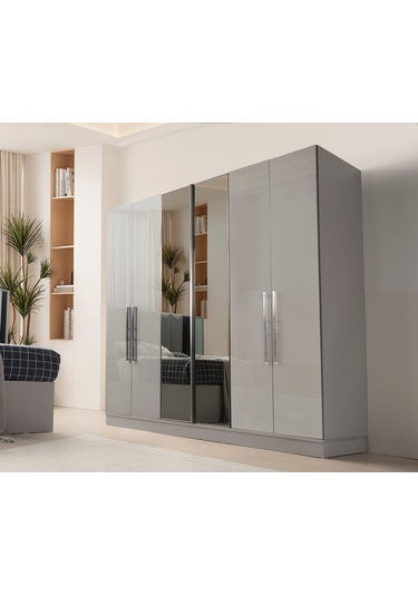 Hazal Mdf 6 Kapılı Dolap
