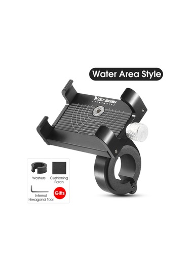 Springsun Alüminyum Bisiklet Motosiklet Telefon Tutucu - Sağlam Titreme Önleyici Evrensel Aksesuar Siyah