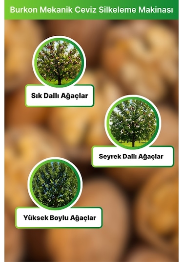 Burkon Mekanik Ceviz Silkeleme Makinası