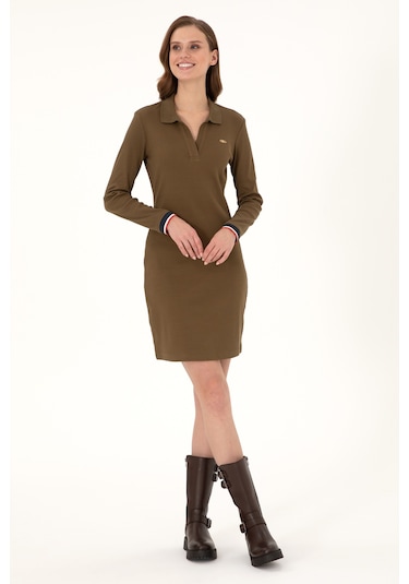 U.s. Polo Assn. Kadın Haki Elbise Örme 50299041-vr027 Haki