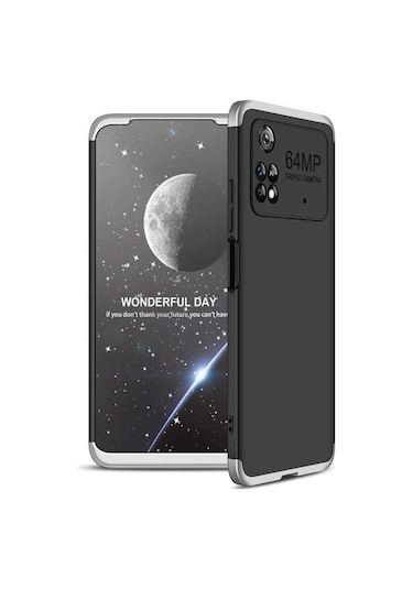 Xiaomi Poco M4 Pro 4g Kılıf Zore Ays Kapak Siyah-Gri