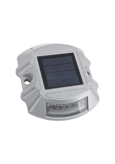 Yaozixa Alüminyum Gövde Güneş Enerjili Yol Tırnak Lambası - Ip68 Su Geçirmez, 12 Led Işık, Otomatik Açma/kapama, 10 Ton Basınç Dayanımı