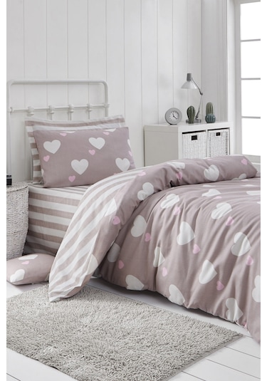 Eponj Home Kolay Ütülenir Nevresim Takımı Tek Kişilik Herz Gülkurusu