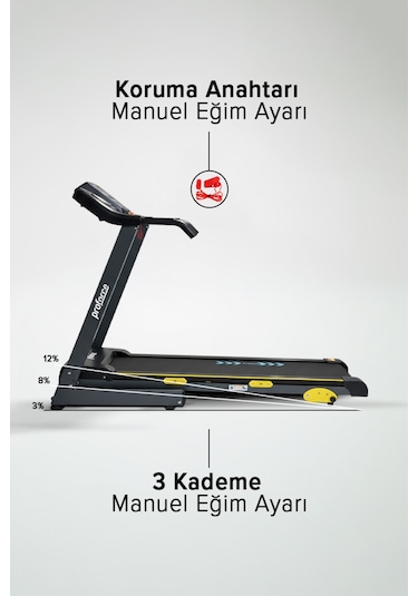 Proforce Pasifik Koşu Bandı - 2.50 Hp Katlanılabilir Kolay Kurulum Led Gösterge 0.8-14 Km/sa Proforce Pasifik Koşu Bandı - 2.50 Hp Katlanılabilir Kolay Kurulum Led Gösterge 0.8-14 Km/sa
